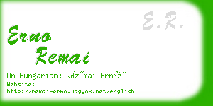 erno remai business card